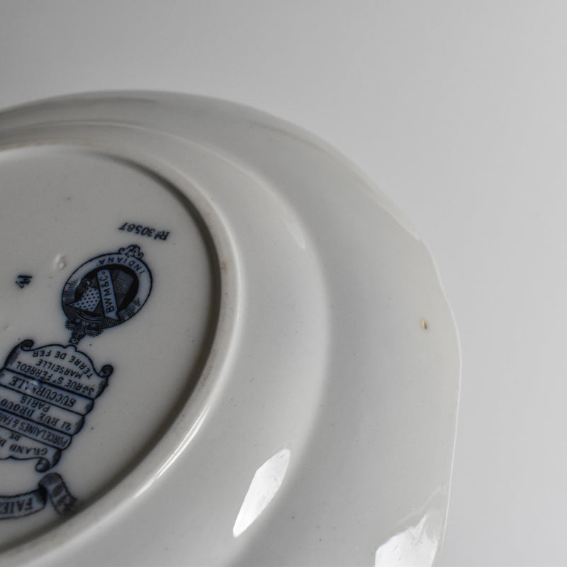 Antique Plate BWM&Co (E.Bourgeois) Indiana B
