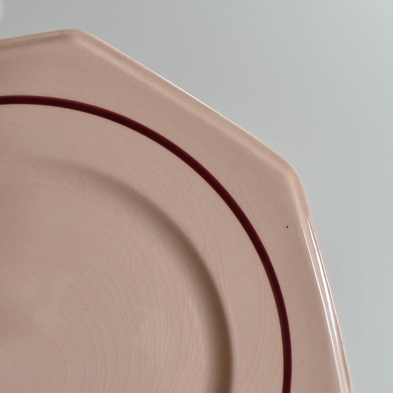 ヴィンテージデザートプレート ロンウイ Octogonale Rose(cercle) E