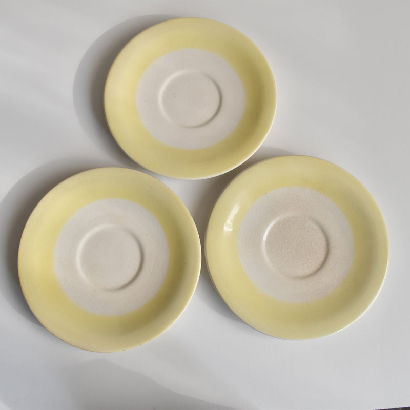 Vintage Saucers Longchamp Yellow Set of 3