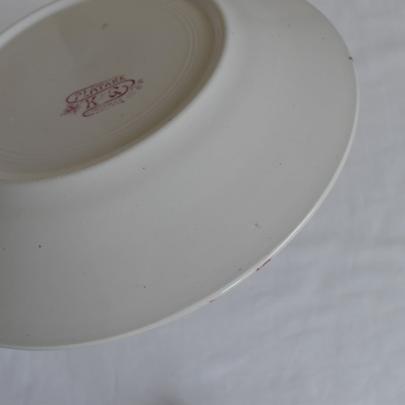 Antique Plate K&G Luneville Platane C