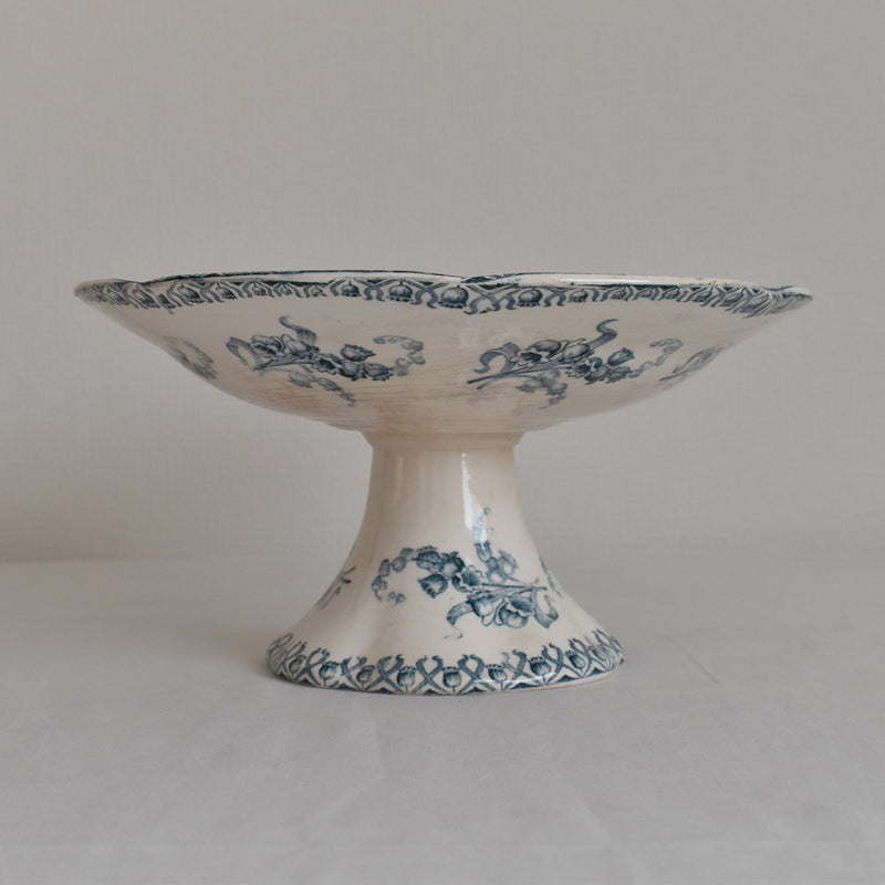 Antique Compotier Longwy Muguet (Lily of the Valley) B