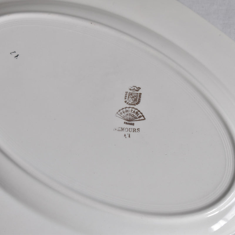 Vintage Oval Platter, Digoin & Sarreguemines Nemours