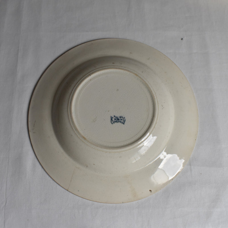 Antique Deep Plate, K&G Luneville, Tulipes C