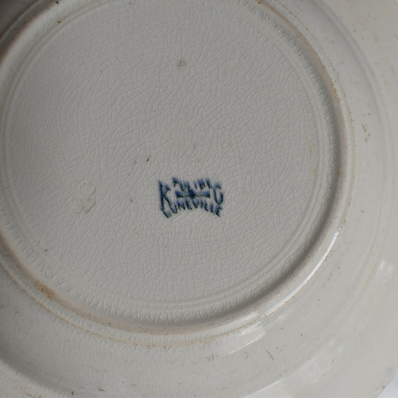 Antique Deep Plate, K&G Luneville, Tulipes C
