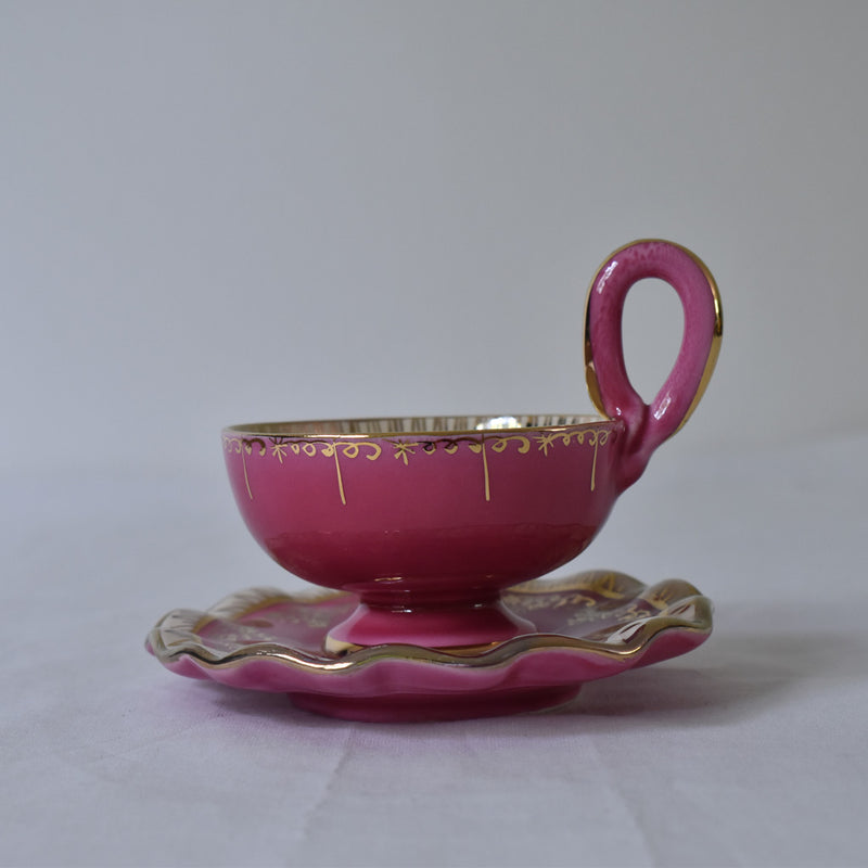 ア.ドラサンヴァル A.Dressinval コーヒーカップ＆ソーサー ピンク A