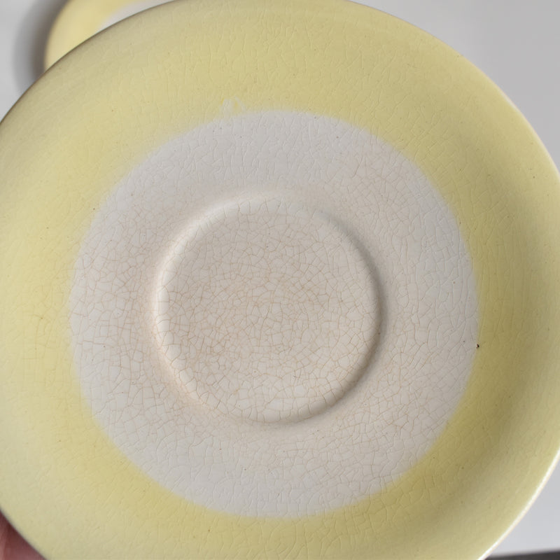 Vintage Saucers Longchamp Yellow Set of 3