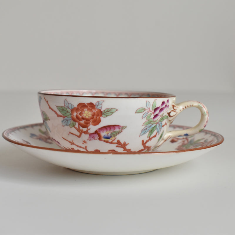 Antique Cup & Saucer Sarreguemines Minton 252 F