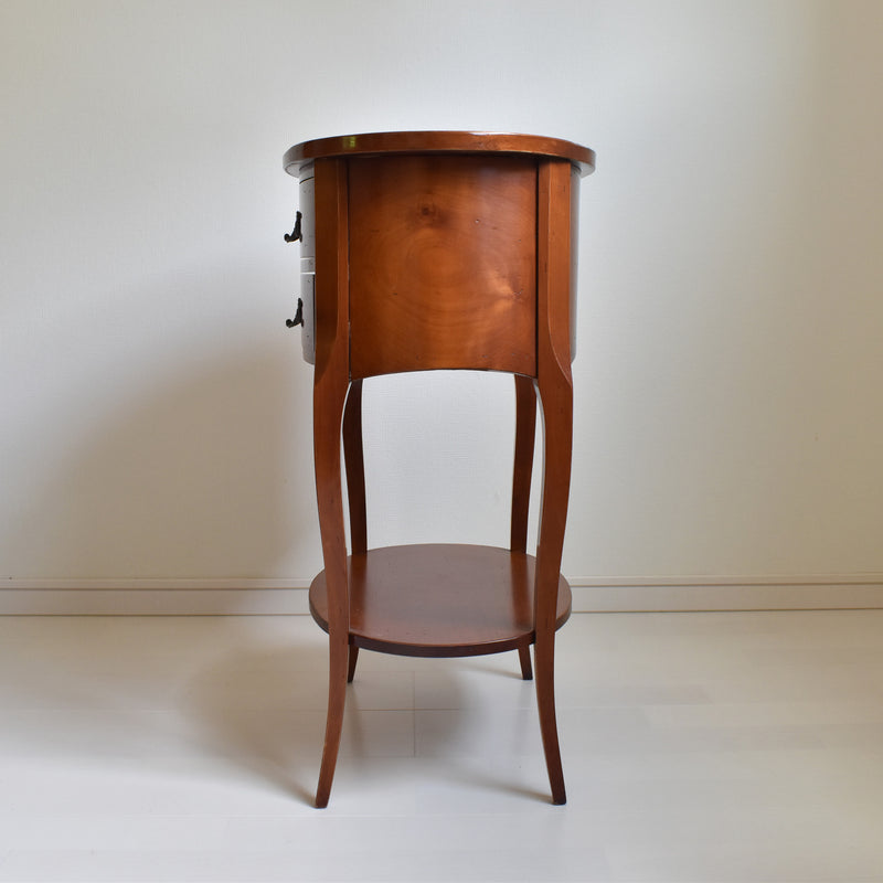 Vintage Oval Side Table - Cherrywood
