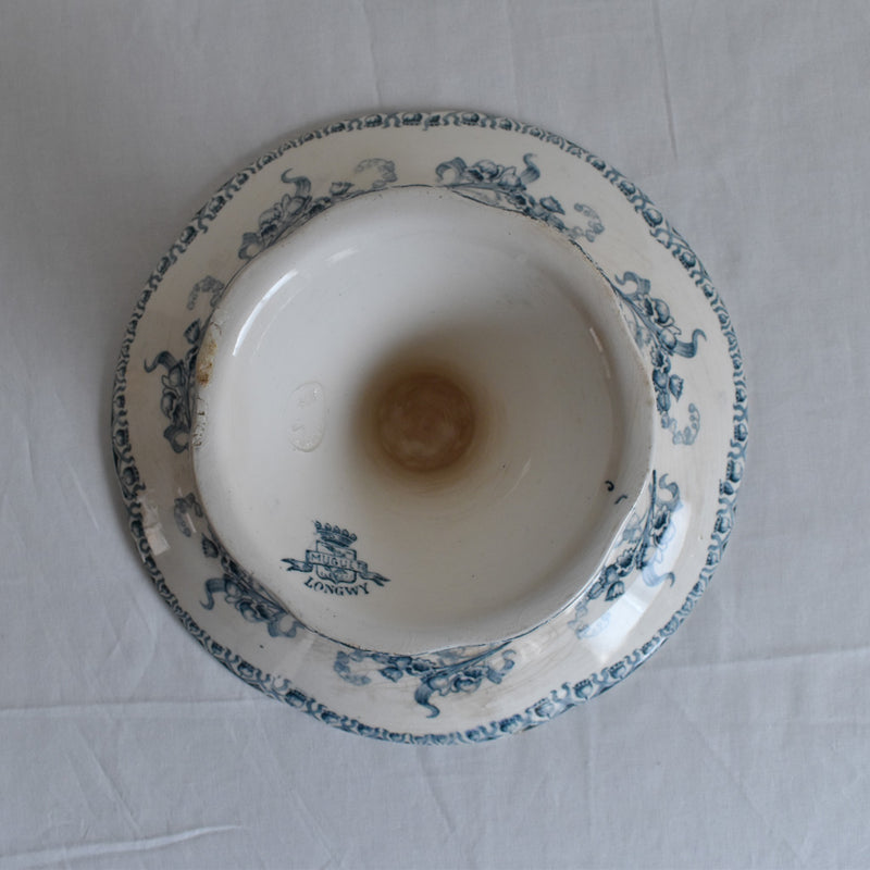 Antique Compotier Longwy Muguet (Lily of the Valley) B