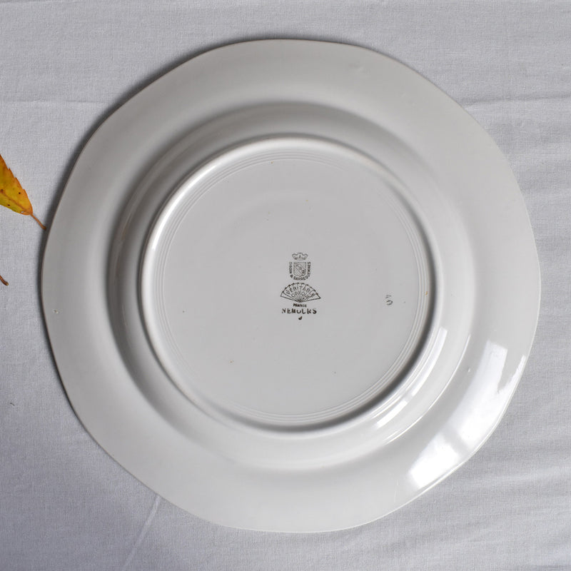 Vintage Digoin & Sarreguemines Nemours Large Plate