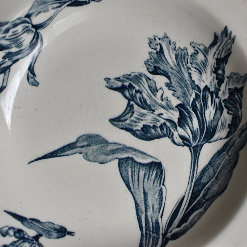 Antique Deep Plate, K&G Luneville, Tulipes C