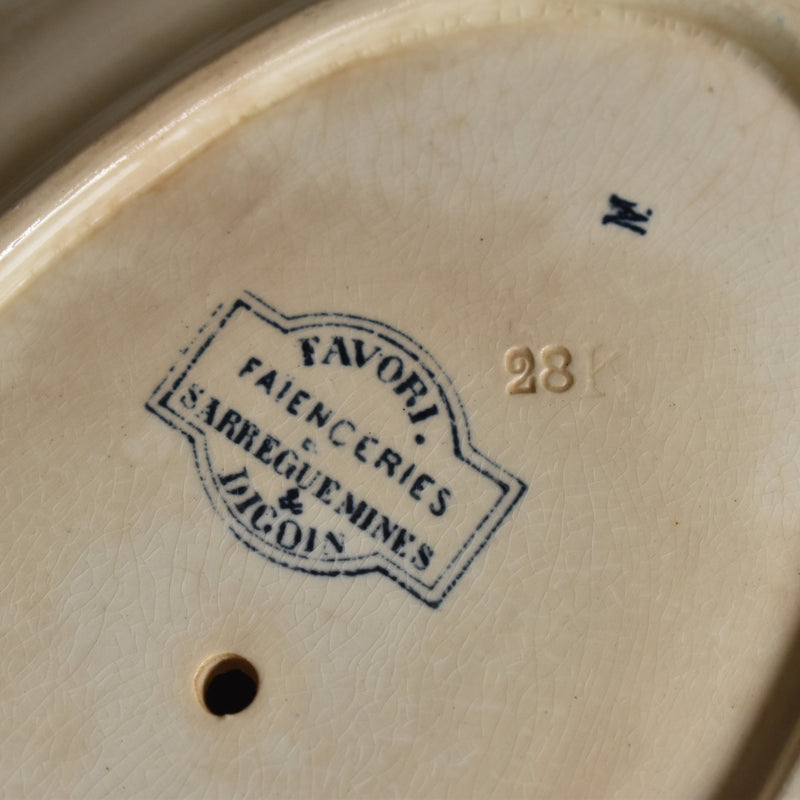 Antique Sauce Boat Digoin & Sarreguemines Favori