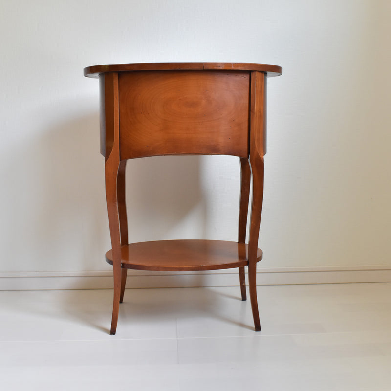 Vintage Oval Side Table - Cherrywood