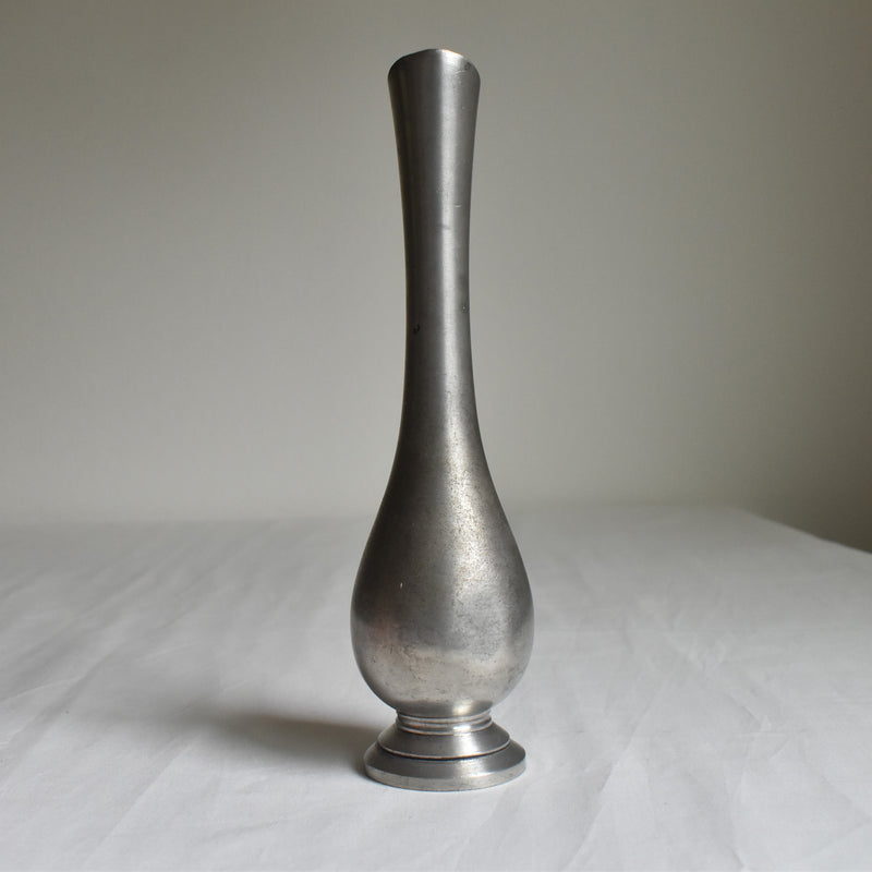 Vintage pewter vase