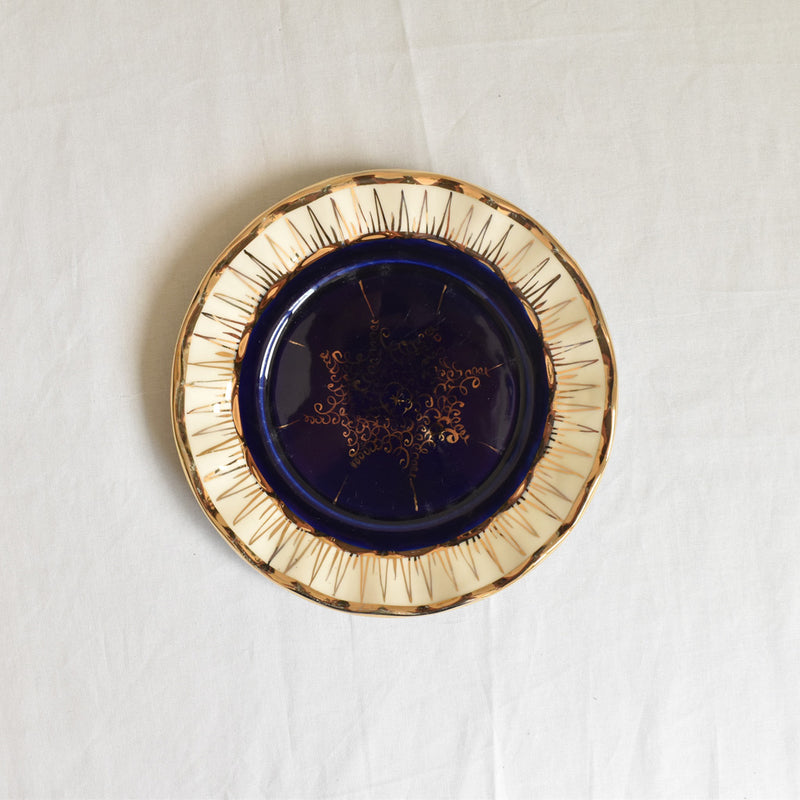 ア.ドラサンヴァル A.Dressinval デザート皿 ダークブルー　D