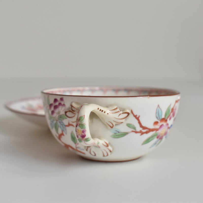 Antique Cup & Saucer Sarreguemines Minton 252 F