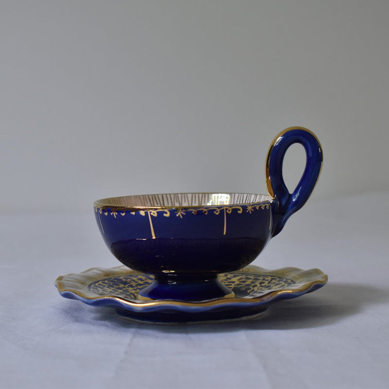 ア.ドラサンヴァル A.Dressinval コーヒーカップ＆ソーサー ブルー A