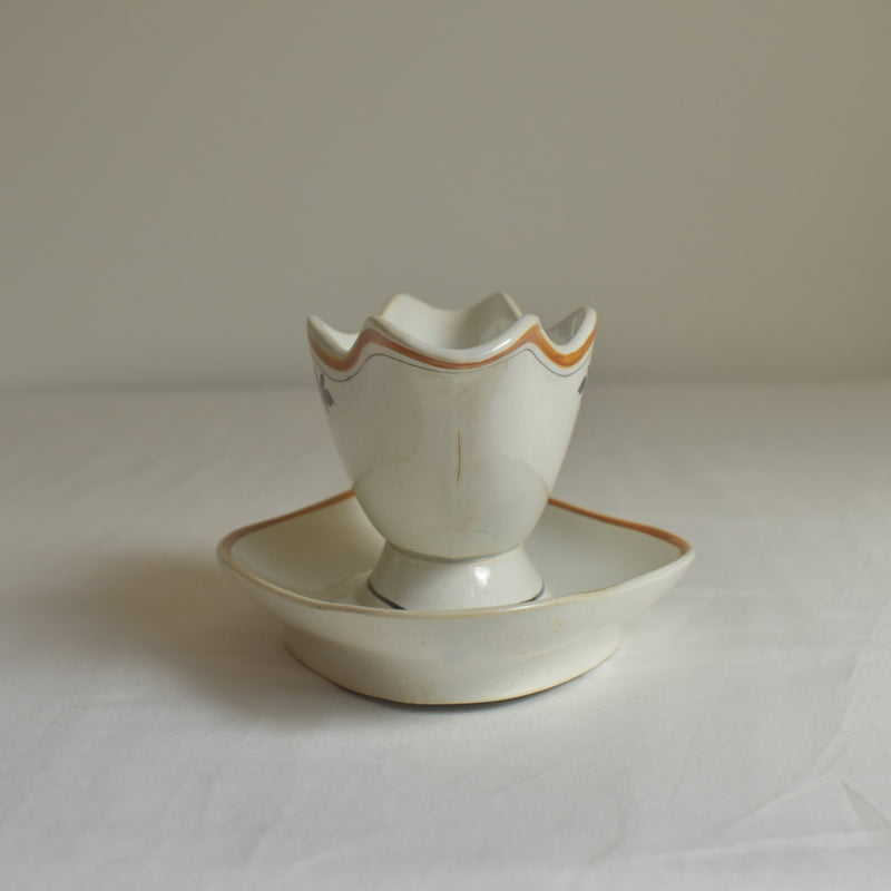 Vintage Sauce Boat Moulin des Loups Orange