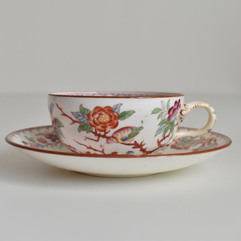 Antique Cup & Saucer Sarreguemines Minton 252 G