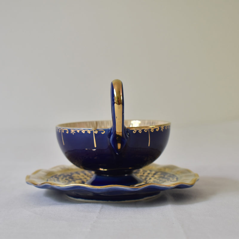 ア.ドラサンヴァル A.Dressinval コーヒーカップ＆ソーサー ブルー A