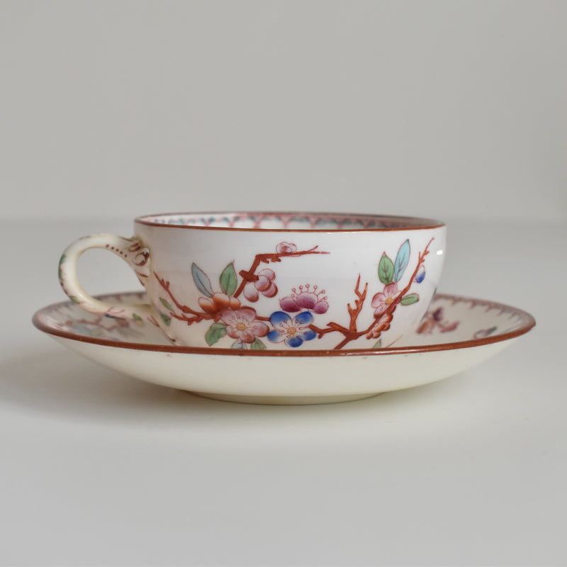 Antique Cup & Saucer Sarreguemines Minton 252 G
