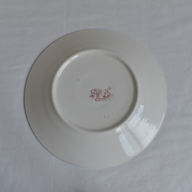 Antique Plate K&G Luneville Platane D