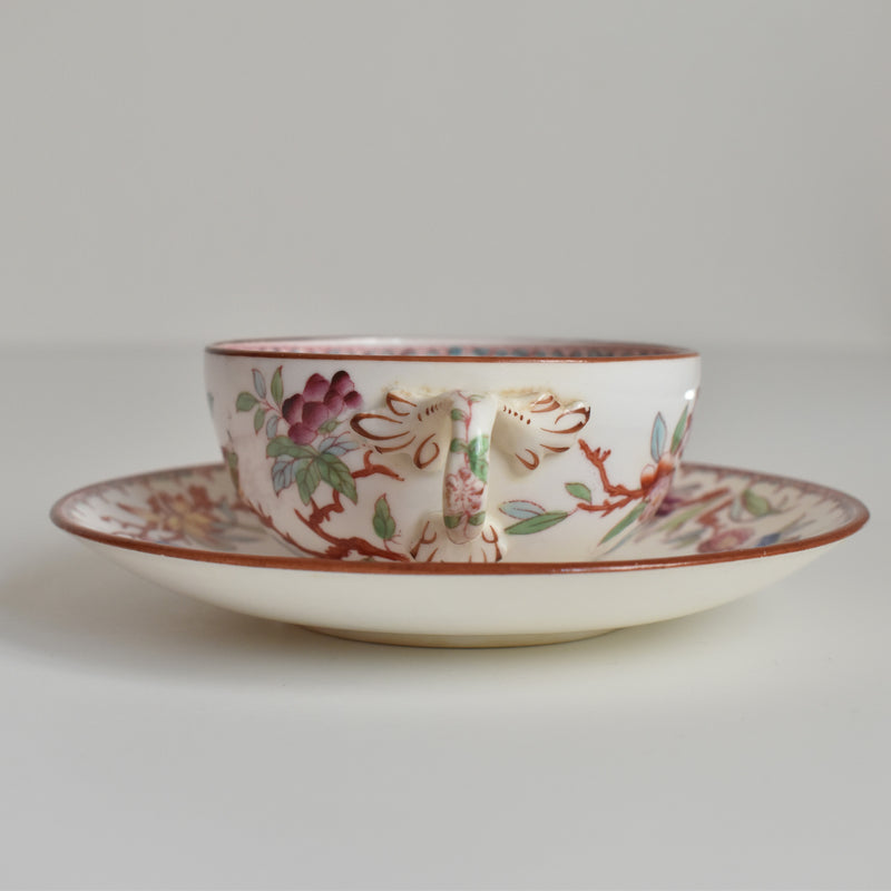 Antique Cup & Saucer Sarreguemines Minton 252 G