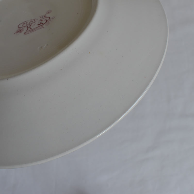 Antique Plate K&G Luneville Platane D