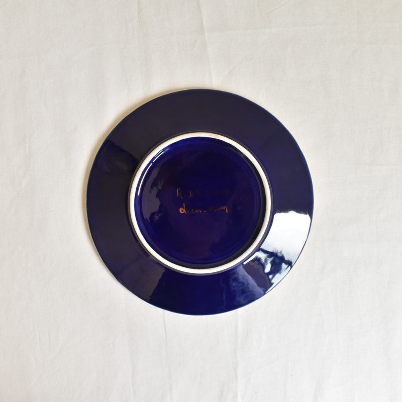 ア.ドラサンヴァル A.Dressinval デザート皿 ダークブルー　D