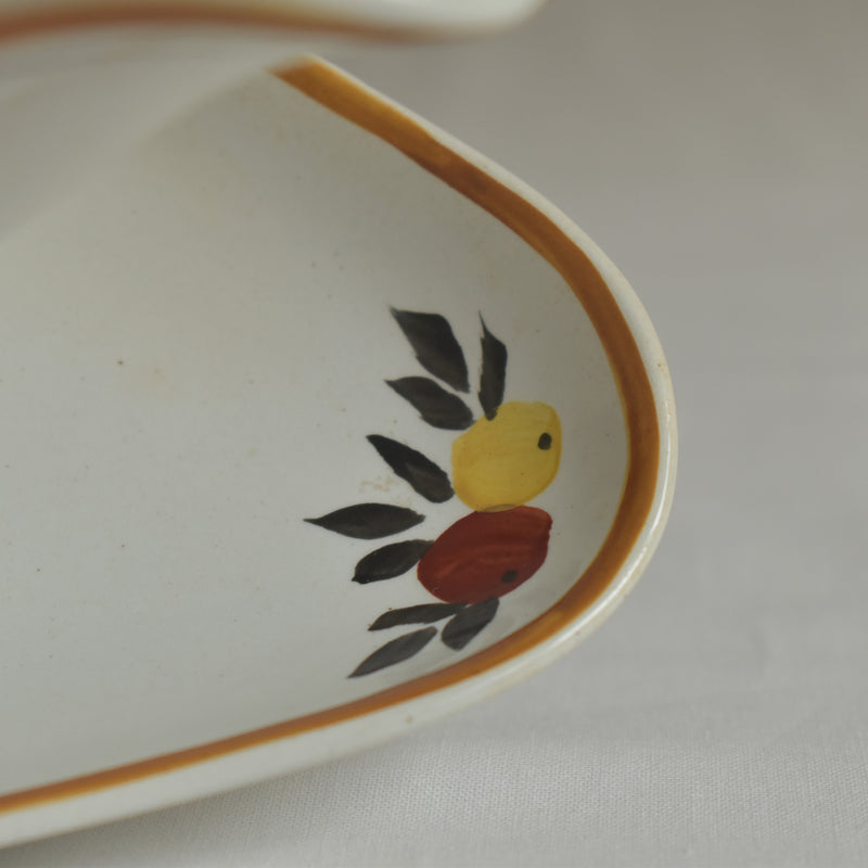 Vintage Sauce Boat Moulin des Loups Orange