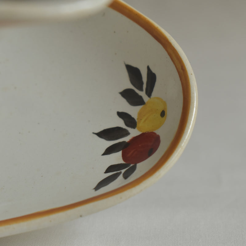 Vintage Sauce Boat Moulin des Loups Orange