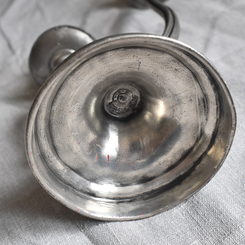 ピューター　キャンドルホルダー　2点セット