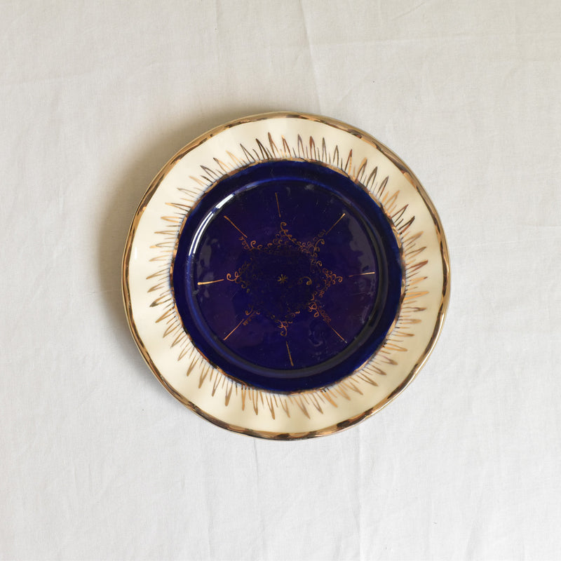 ア.ドラサンヴァル A.Dressinval デザート皿 ダークブルー　E