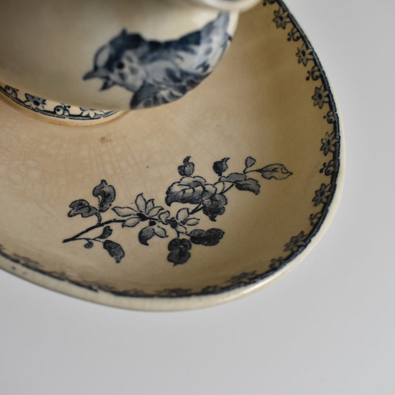 Antique Sauce Boat Digoin & Sarreguemines Favori