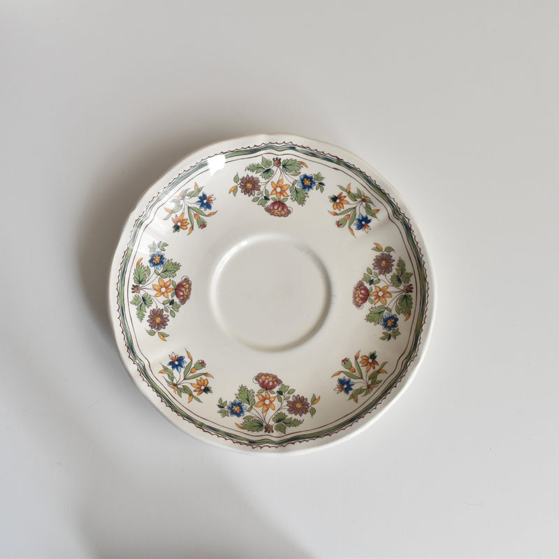 Vintage Chocolate Cup & Saucer, Gien, Moustier Olerys A