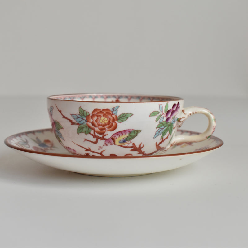 Antique Cup & Saucer Sarreguemines Minton 252 H