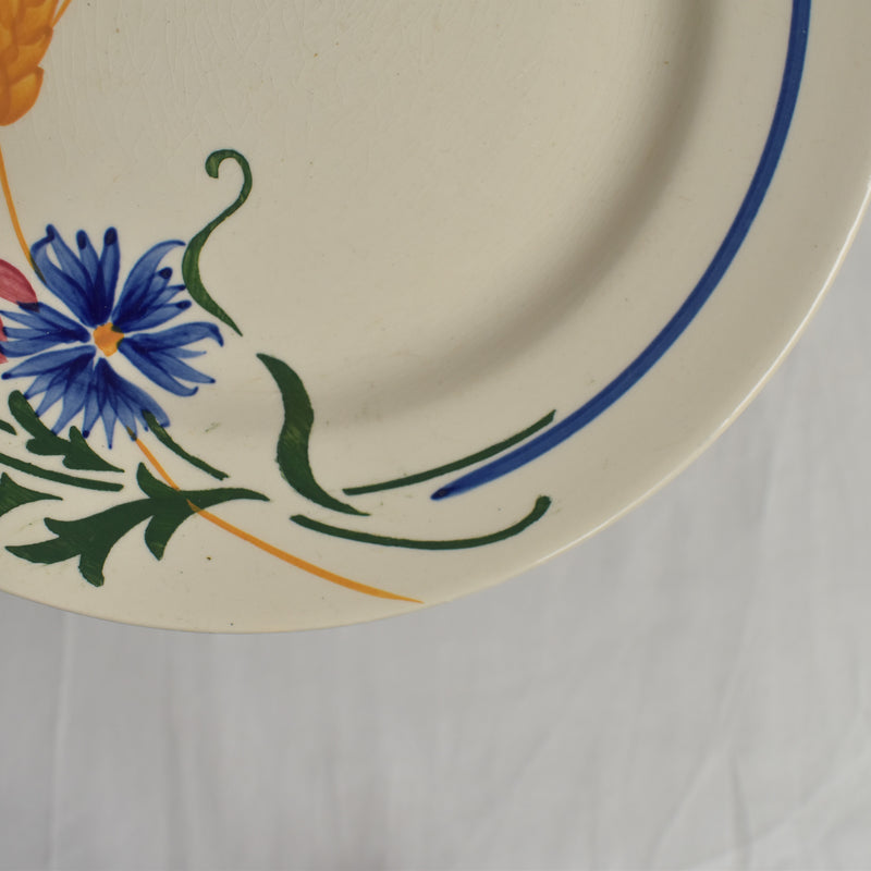 Antique Dessert Plate - Sarreguemines Messidor J