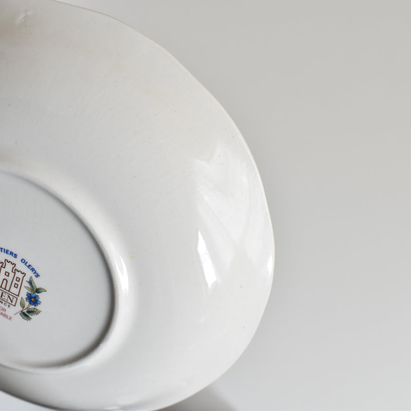 Vintage Chocolate Cup & Saucer, Gien, Moustier Olerys A