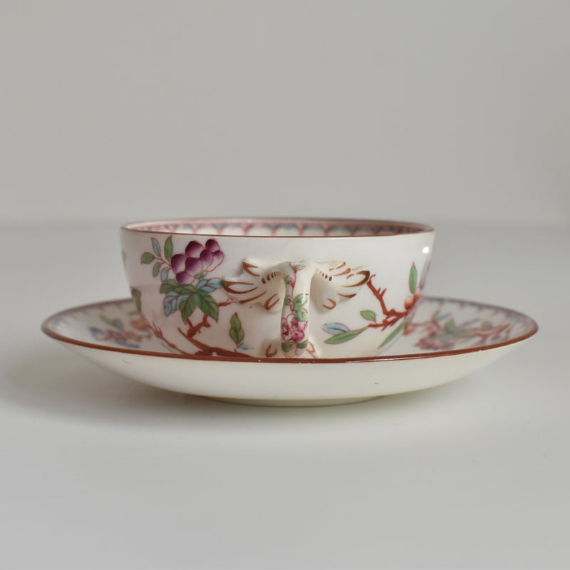 Antique Cup & Saucer Sarreguemines Minton 252 H