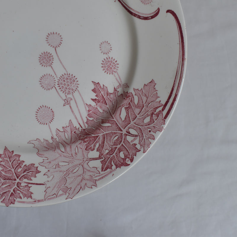 Antique Plate K&G Luneville Platane D