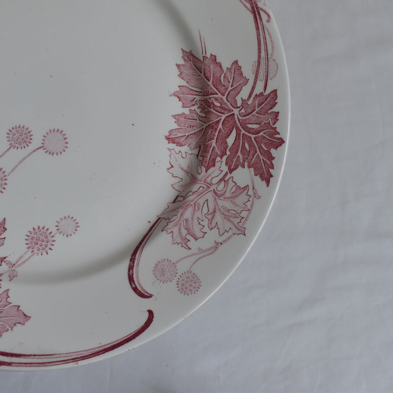 Antique Plate K&G Luneville Platane D