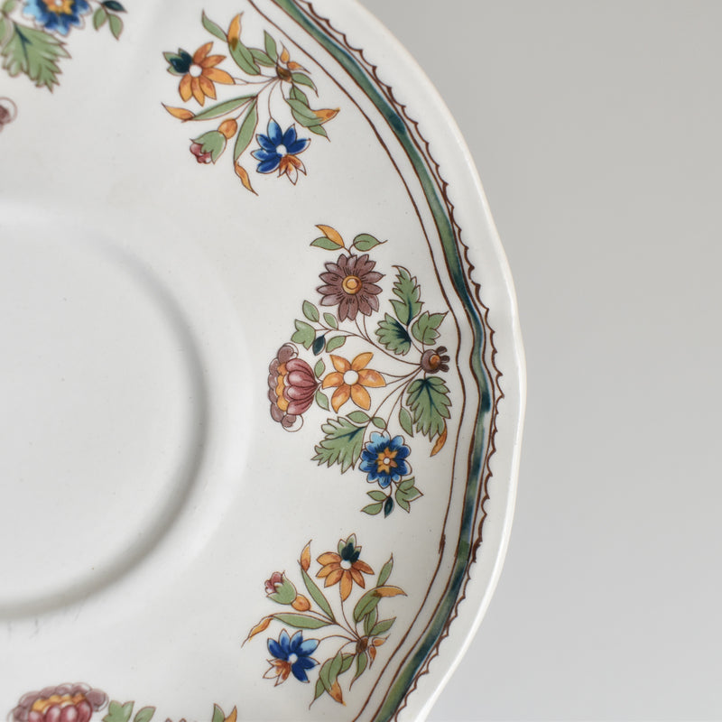 Vintage Chocolate Cup & Saucer, Gien, Moustier Olerys A