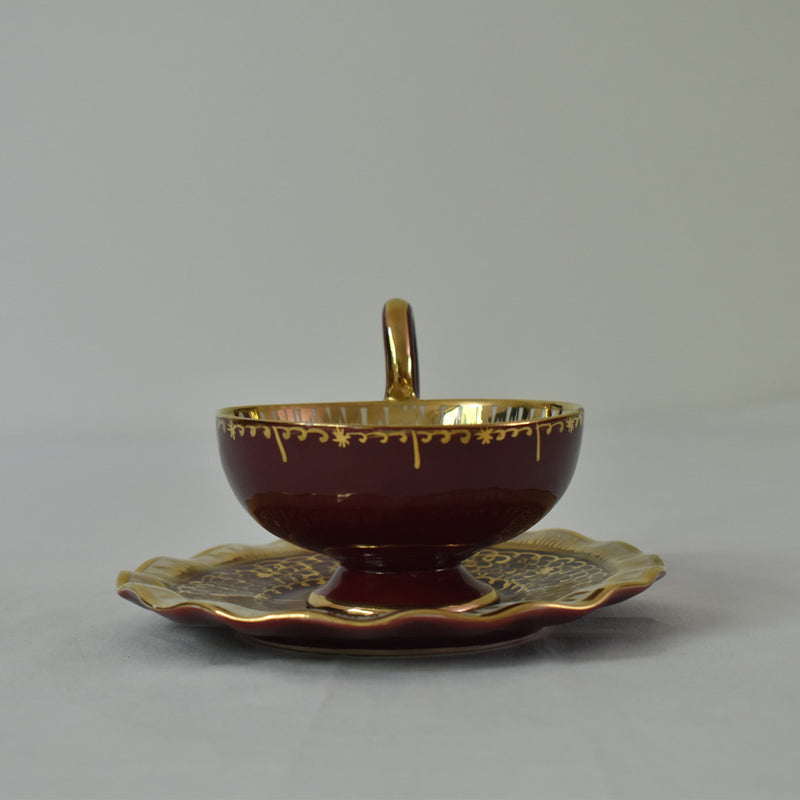 ア.ドラサンヴァル A.Dressinval コーヒーカップ＆ソーサー レッド B