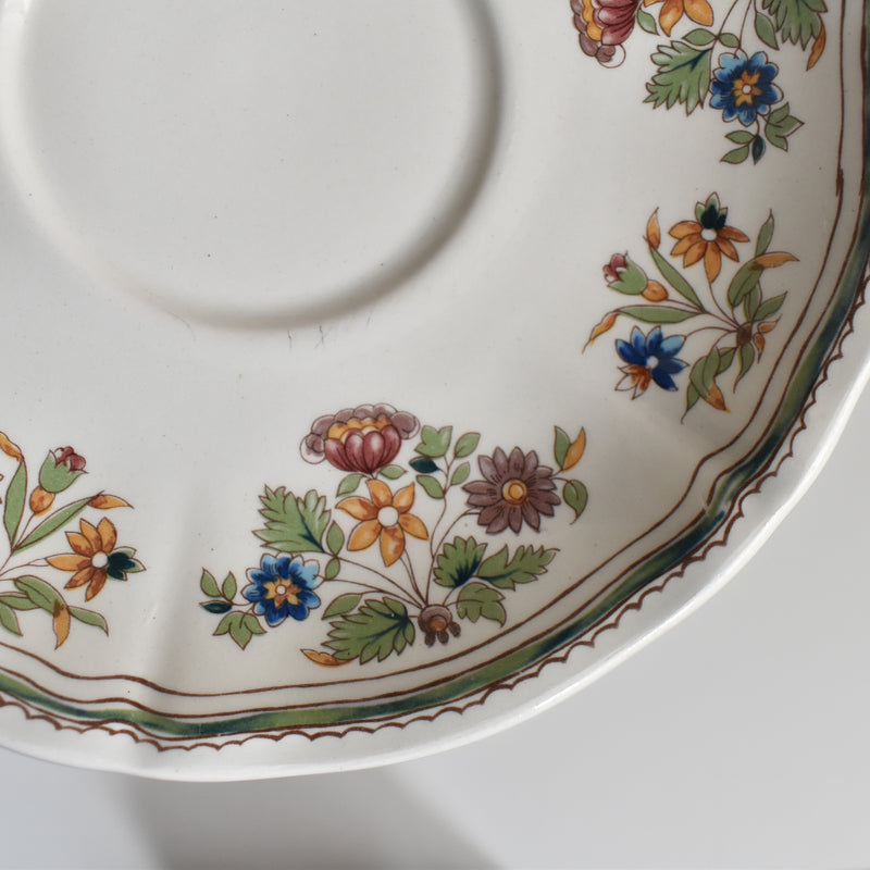 Vintage Chocolate Cup & Saucer, Gien, Moustier Olerys A