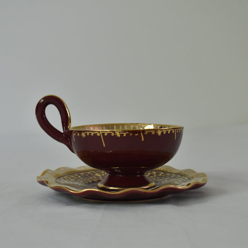 ア.ドラサンヴァル A.Dressinval コーヒーカップ＆ソーサー レッド B