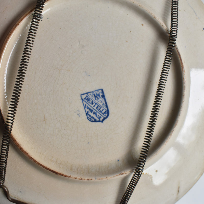 Antique Dessert Plate, Lunéville Dentelle