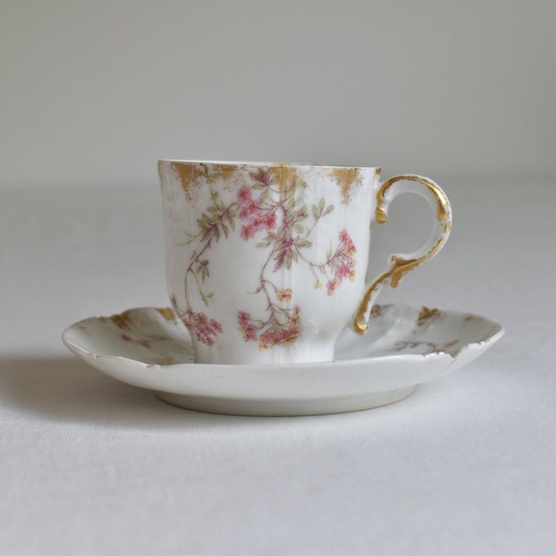 Antique Cup & Saucer CFH/GDM (Haviland) A