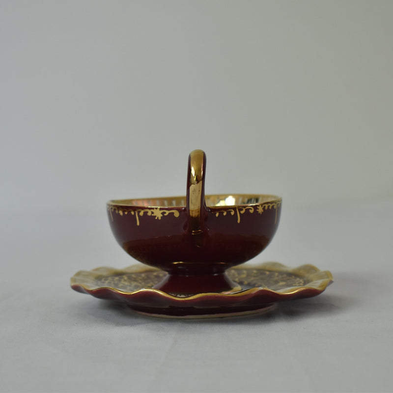 ア.ドラサンヴァル A.Dressinval コーヒーカップ＆ソーサー レッド B