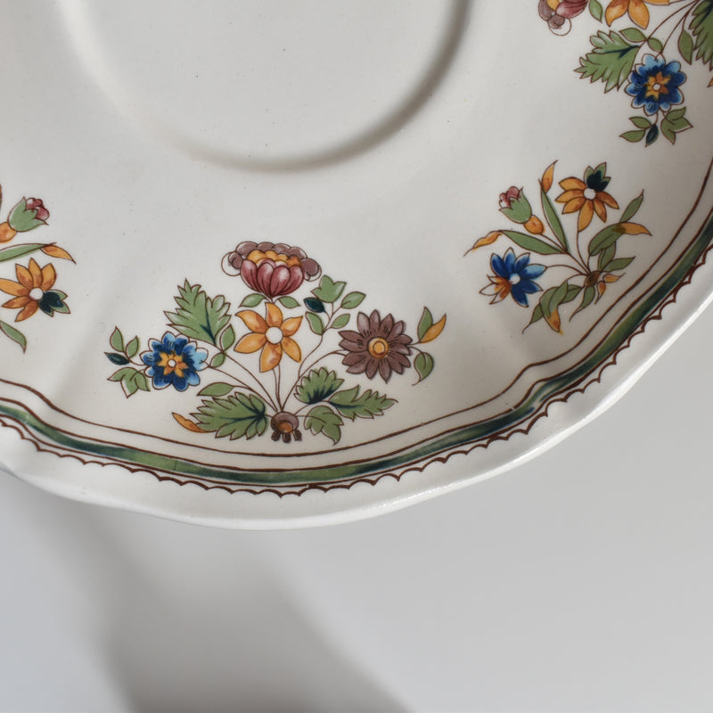 Vintage Chocolate Cup & Saucer, Gien, Moustier Olerys A