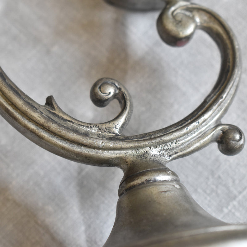 ピューター　キャンドルホルダー　2点セット